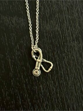James Avery silver Stethoscope Charm Necklace